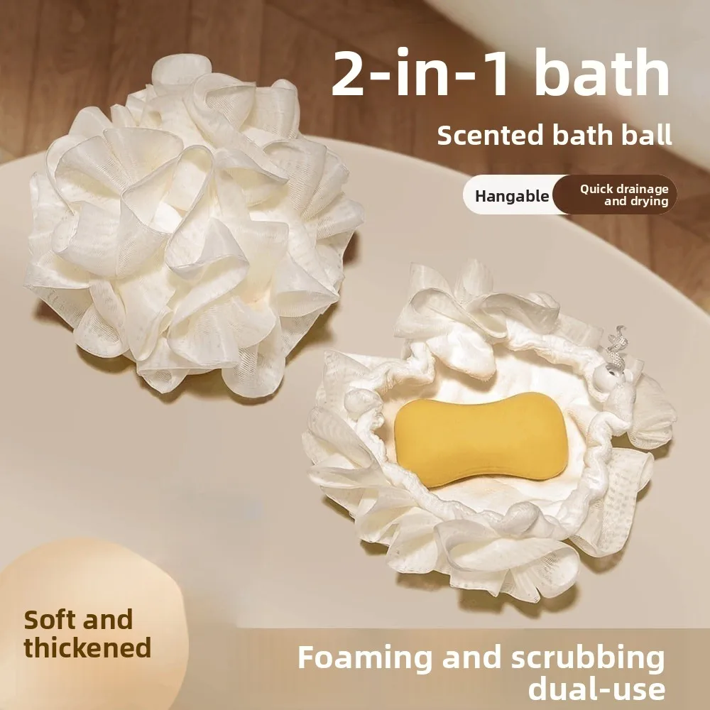 

Durable Soap Bag Fong Net Two-In-One Bath Ball Bathing Tool Water Absorption Soap Pouch Bathing Supplies ower Scrubbing