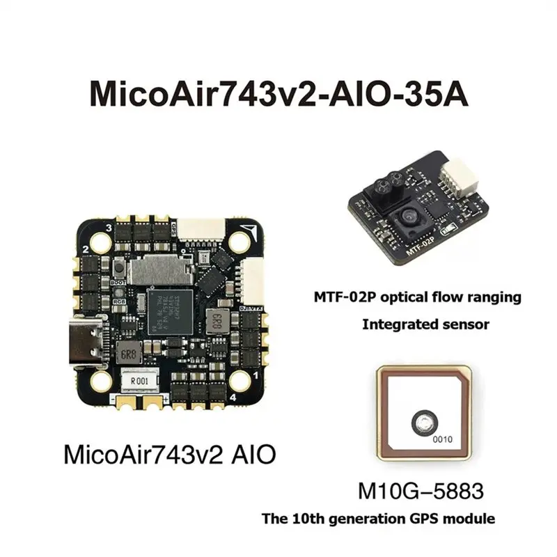 FBIL-H743 V2 AIO 35A ESC Flight Control Unit Ardupilot 2-6S Full Kit Dual IMU Support PM/PX4 INAV Industrial-Grade