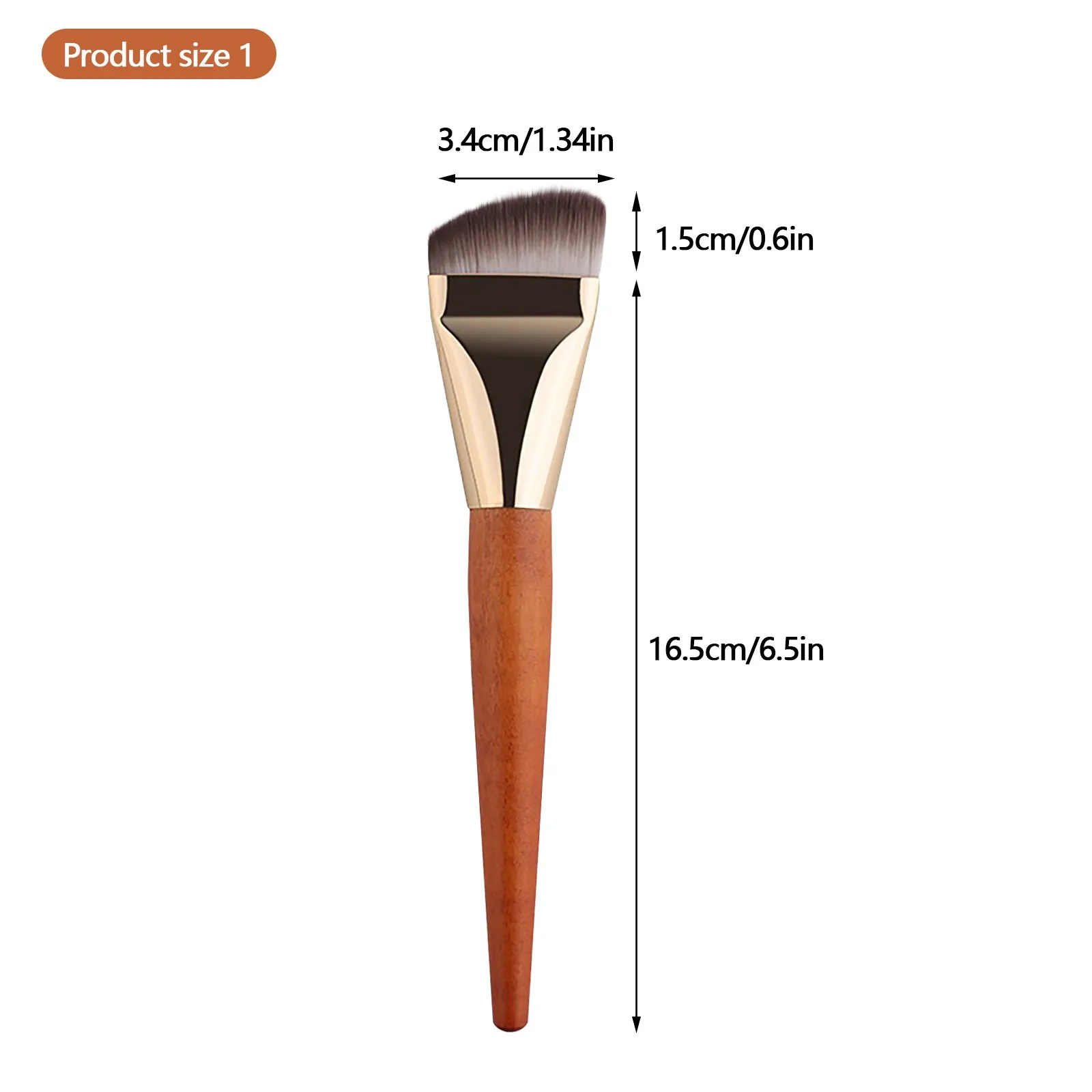 Brocha de base de una línea ultrafina, corrector sin huellas, cepillo de máscara, cabeza plana, sin polvo, pelo suave, herramientas de belleza, maquillaje Brus