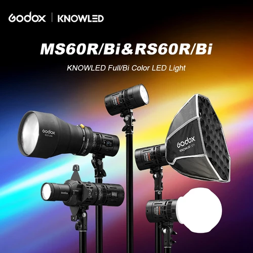 Godox RS60Bi RS60R 스튜디오 조명 60w RGB 이중 색상 풀 컬러 LED 비디오 채우기 조명(무선 APP 제어 기능 포함)