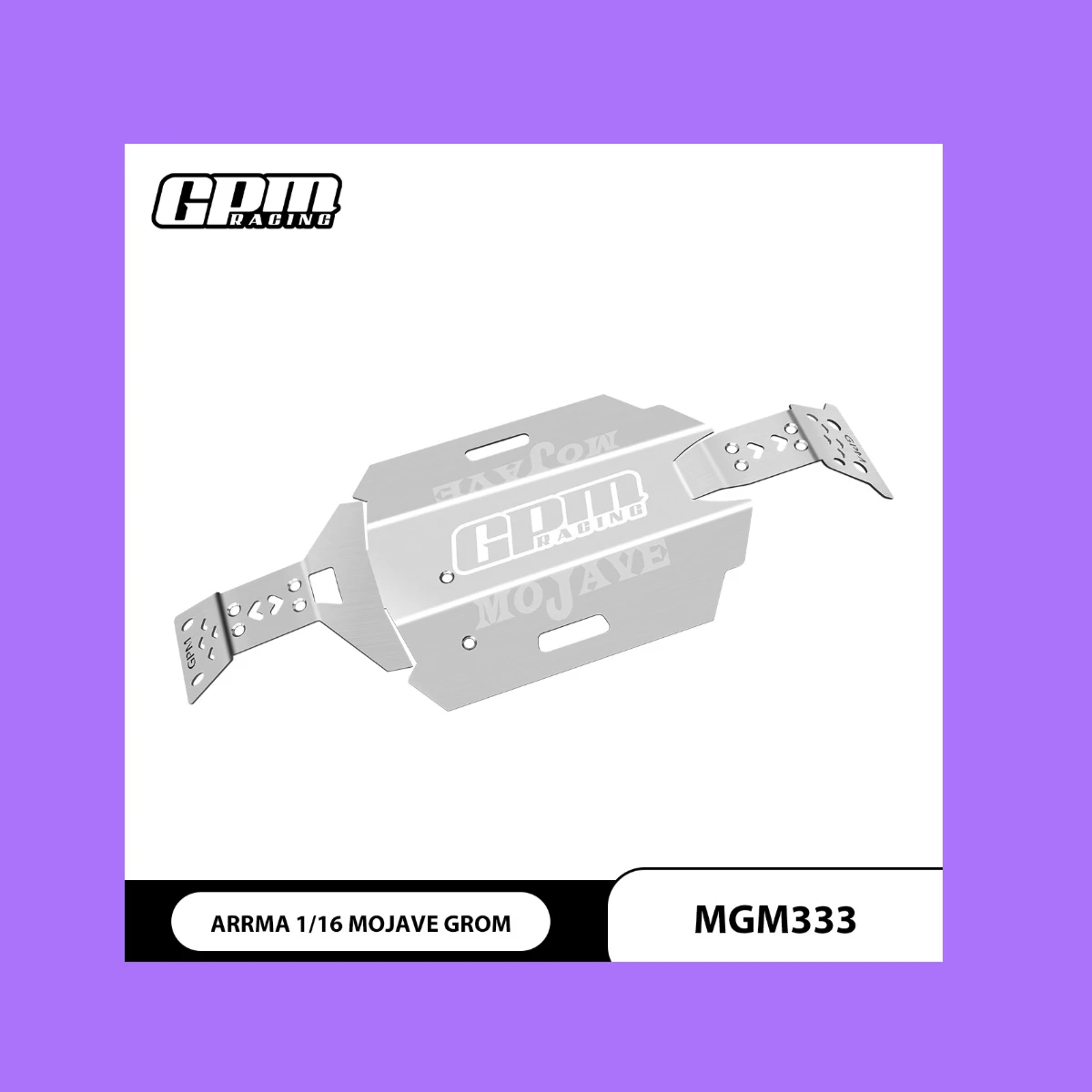 

GPM STAINLESS STEEL CHASSIS SKID KIT For ARRMA 1/16 MOJAVE GROM MEGA 380