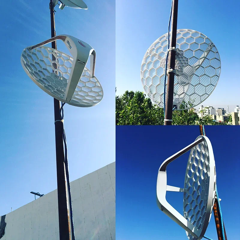 MikroTik LHG XL 5 Ac RBLHGG-5acD-XL CPE Jarak Jauh/Point-to-Point Dual Chain 5GHz Antena Grid Terintegrasi 27 DBi Jembatan Nirkabel