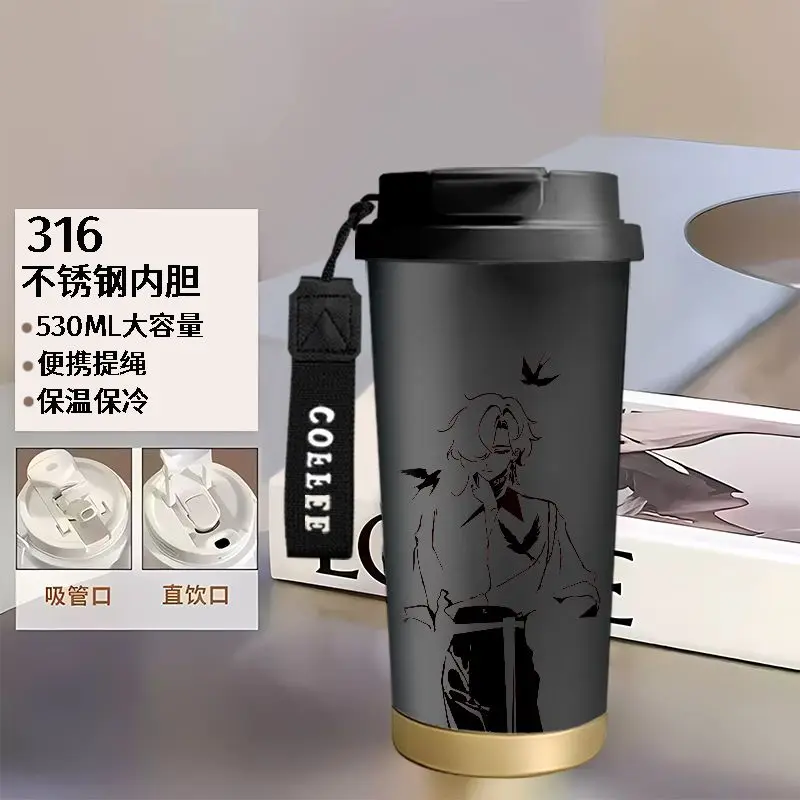 متوفر في المخزون 2025 لعبة أنيمي هونكاي: ستار رايل كوس افينتورين كاكافاشا Q-نسخة طباعة 316 كوب شرب مزدوج من الفولاذ المقاوم للصدأ هدية