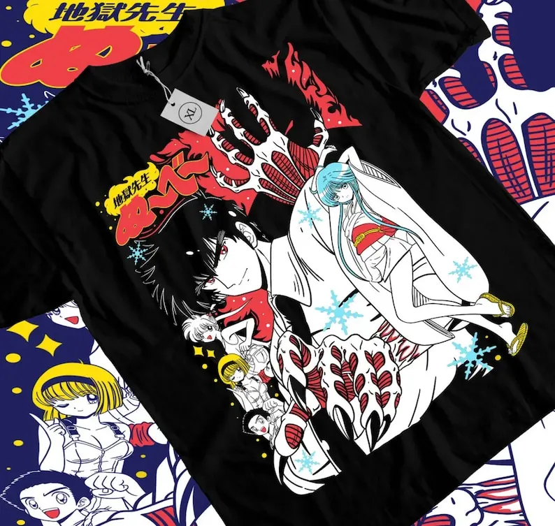 Nube T Shirt Jigoku Sensei Nube Anime Nueno Meisuke Tamamo Kyosuke Shirt Anime Manga Unisex Tshirt T-Shirt Tee ALL SIZES