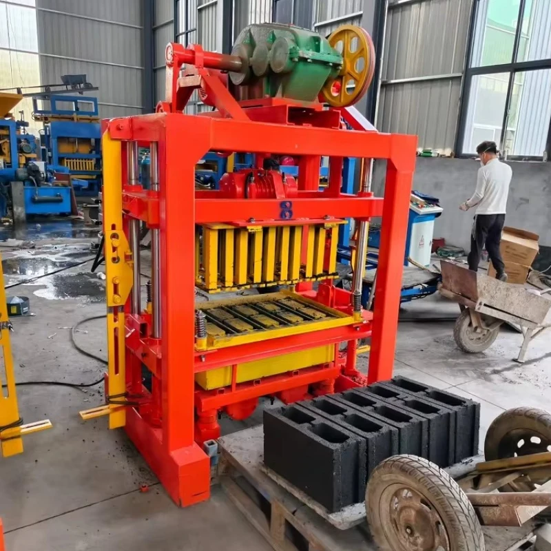 QTJ4-24 Compact Footprint Cement Brick Making Unit Small Backyard Brick Workshop Low Labor Operation ODM Supported