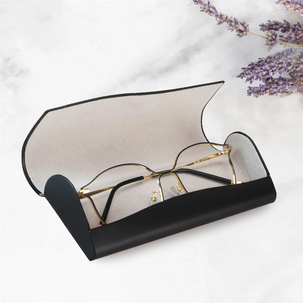 Fashion PU Leather Sunglasses Case Portable Lightweight Simple Retro Car Glasses Box Bag Pouch Eyeglasses Protector Accessories