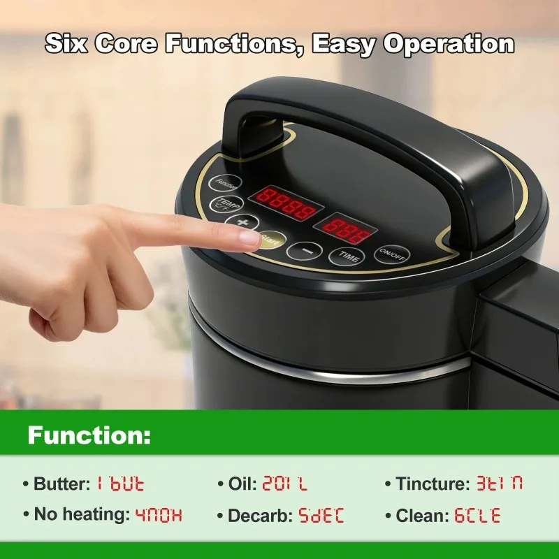 Hot Sales 6-In-1 Herb Decarboxylator Machine Stainless Steel Oil Infuser Machine Oil Tincture Honey Plant Extractor Food Mixer
