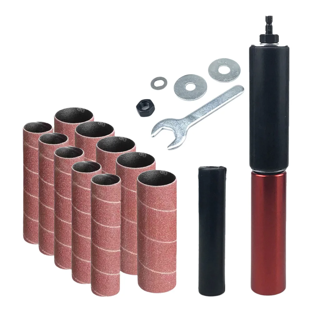 

Sanding Rod Kit 120Grit Sanding Drum Sander Tool Set Lithium Electric Drill Conversion SandingTool Sanding Wood Metal ﻿