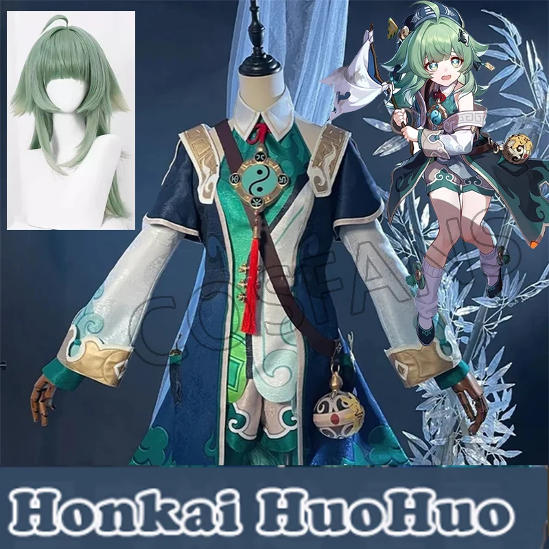 

Honkai Star Rail HuoHuo Cosplay Costume Wig shoes headwear Dress Uniform Headwear Foxian Ten-Lords Commission Judge Halloween