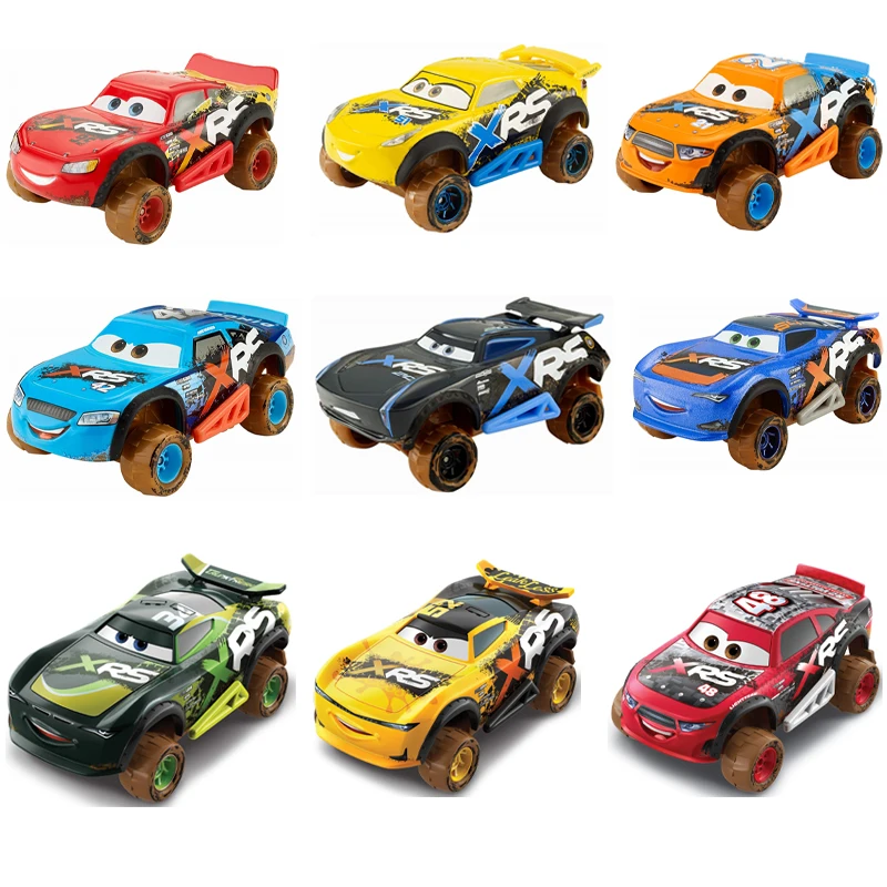 Disney Pixar Cars XRS Mud Racing Series Vehicle Assortment Lightning Mcqueen 1:55 Scale Metal Die-Casts Vehicle Toy for Children