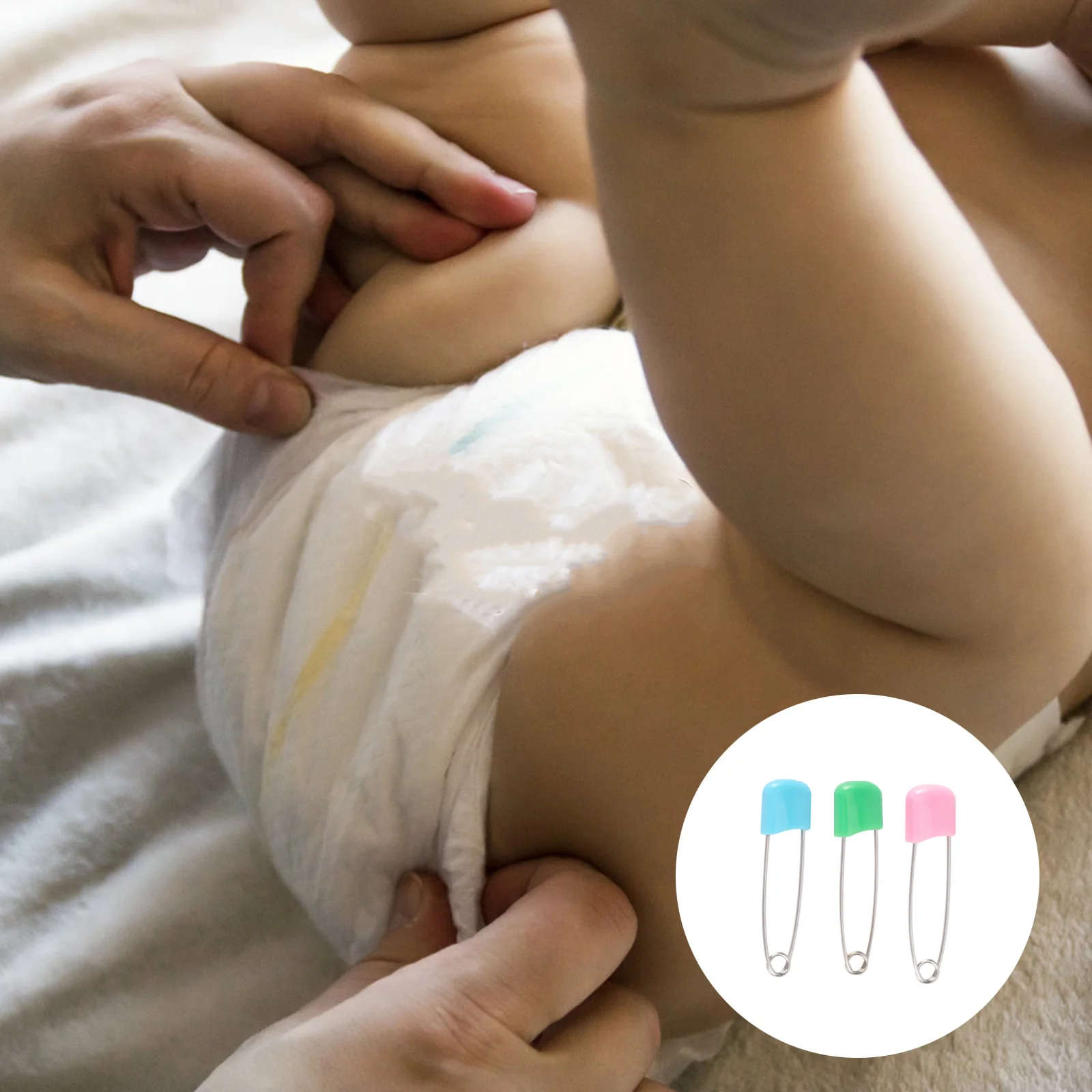 

12pcs Safety Pins Stainless Steel Diaper Clips For Cloth Diapers Adult Reusable Nappies Durable Rustproof
