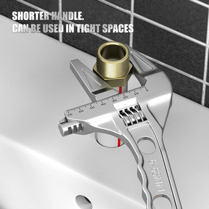 مفتاح ربط قابل للتعديل متعدد الوظائف للاستخدام المزدوج/أربعة استخدام مفتاح ربط كبير مفتوح الأنابيب المنزلية مفتاح ربط قابل للضبط