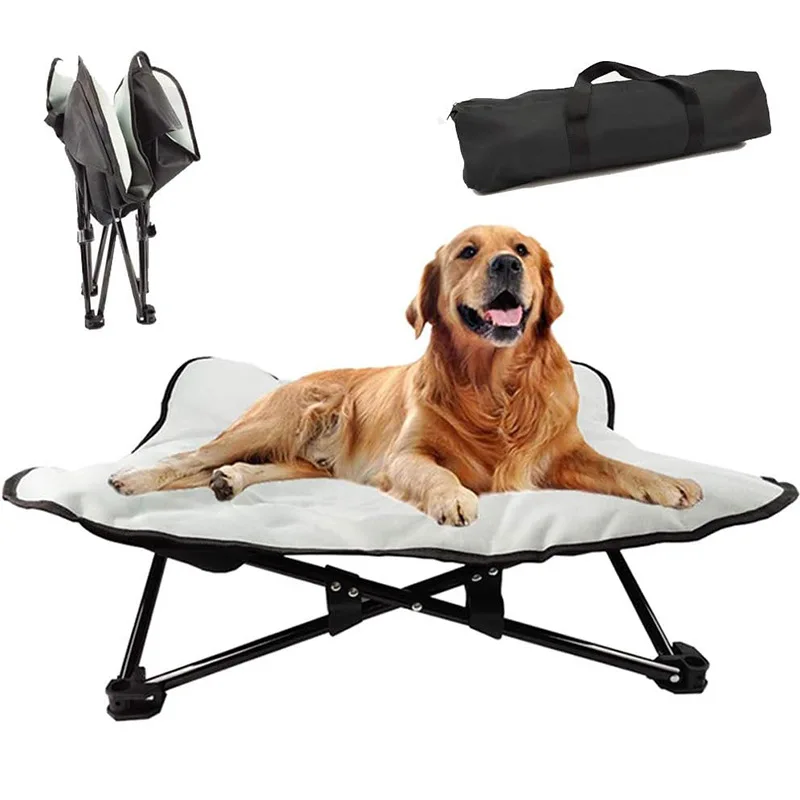 

Portable Folding Elevated Dog Bed Camping Waterproof Outdoor Elevated Pet Lounge Chair for Small Medium Large Dogs