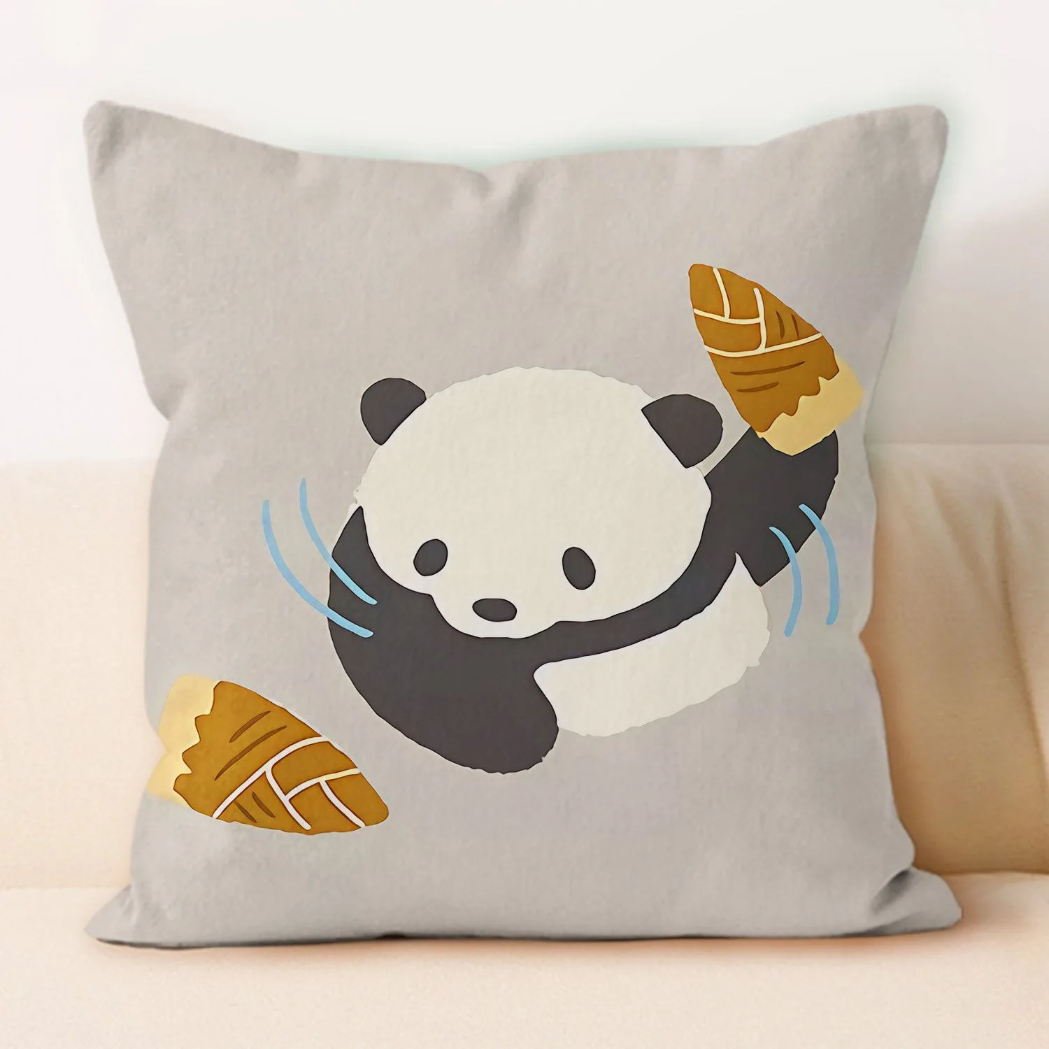 Cute Panda Pillowcase Dormitory Decoration Office Living Room Sofa Home Pillowcase