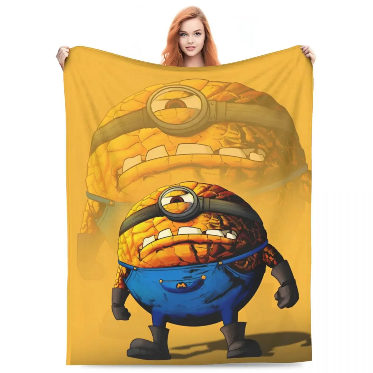 Minions The Rise Of Gru Blanket  HD Print Quality Warm Soft Throw Blanket Winter Students Home Decor Print Bedspread