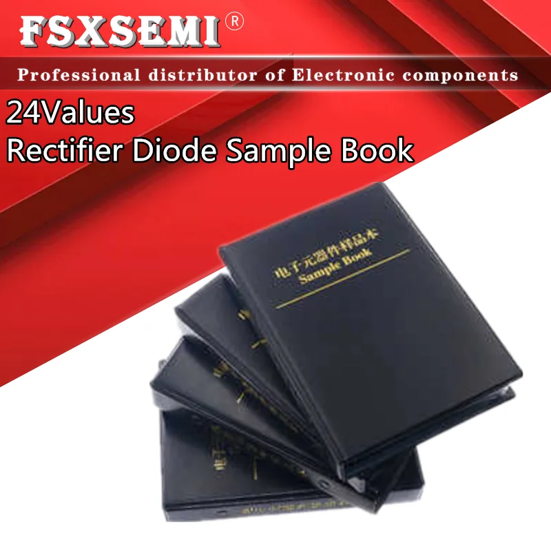 24 Values Rectifier Diode Sample Book SMD SMA Assortment Kit Schottky diodes M1 M4 M7 SS210 SS110 SS12 SS36 SS14 SS16 SS24 SS34