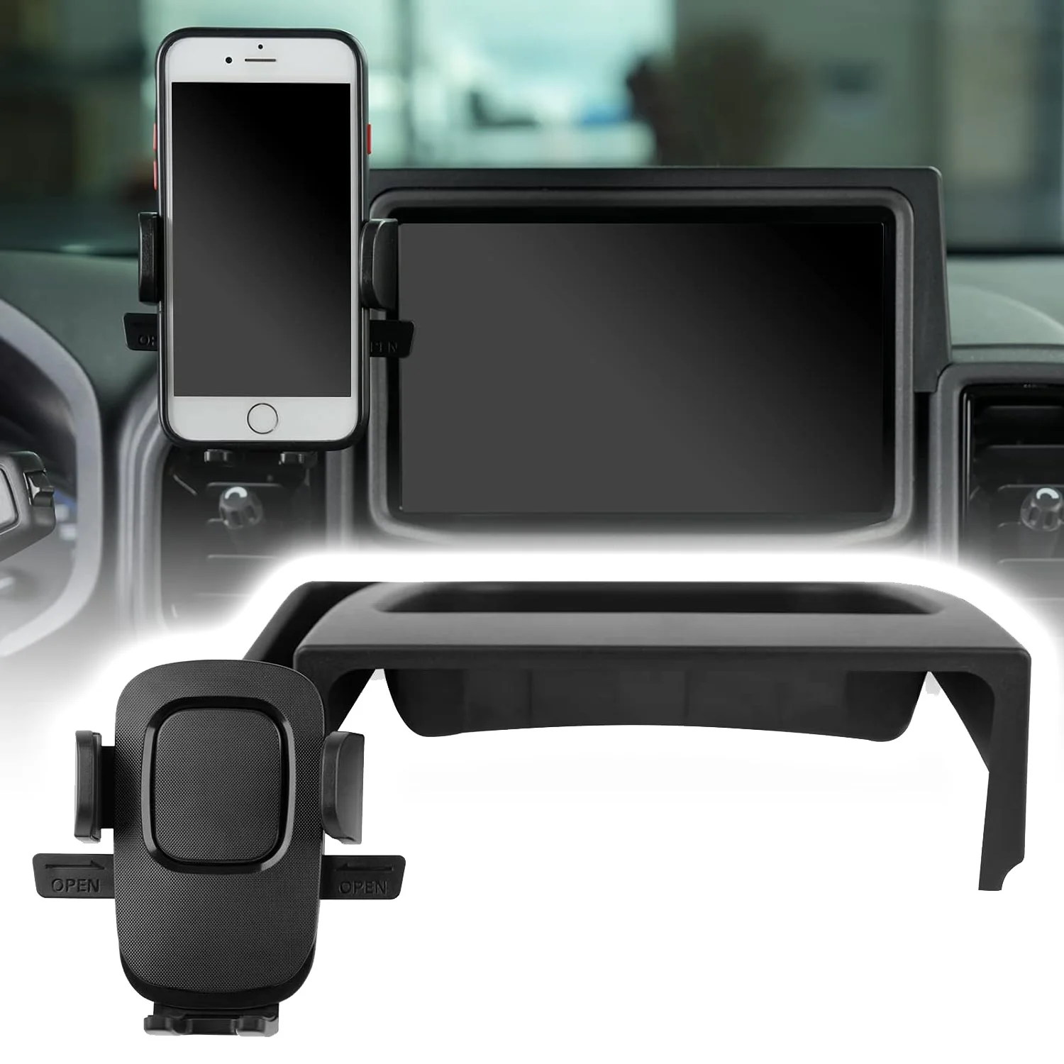 

Dash Phone Holder Dashboard Organizer Tray Phone Mount For Ford Bronco Sport 2021-2024 2/4Doors