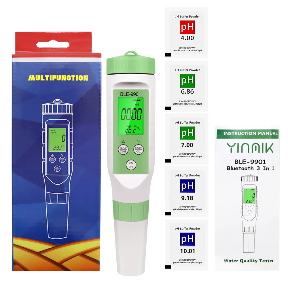 Medidor PH Digital TDS Temp Meter Water Tester Measuring Instruments Acidity Analyzer For Aquario Aquarium Hydroponics Tool