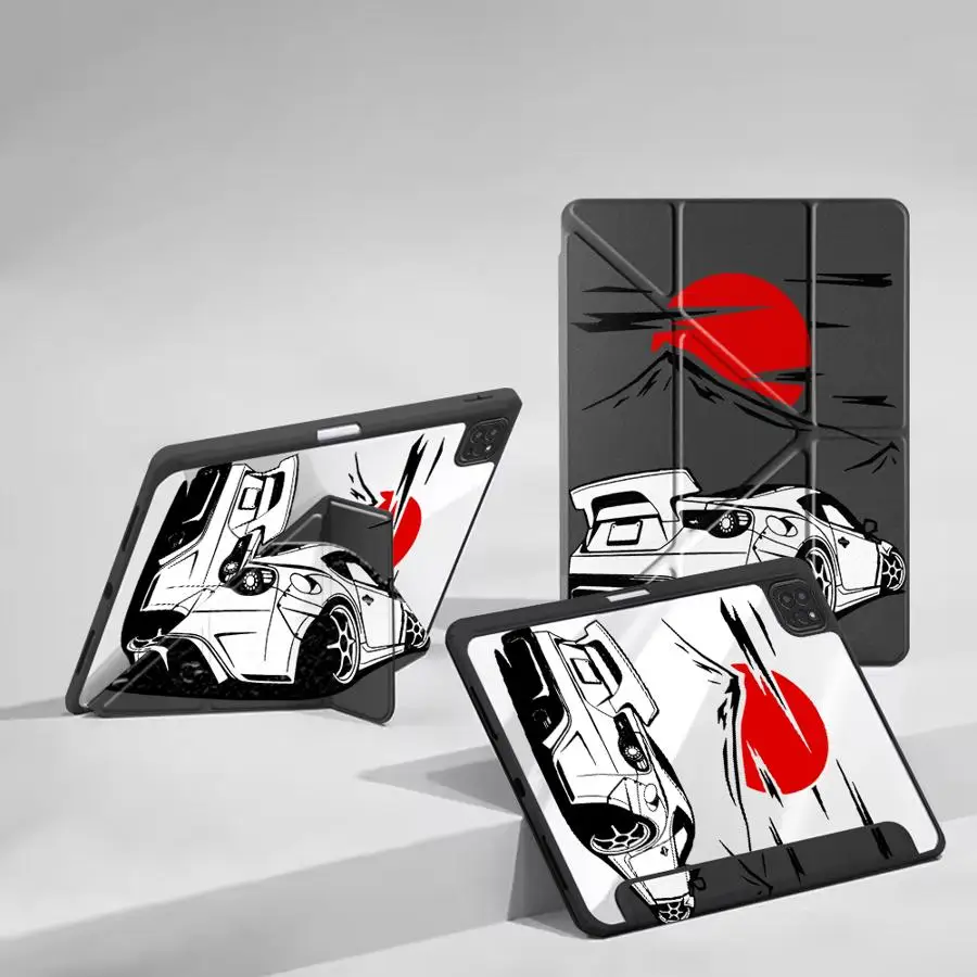 

Чехол-подставка для планшетов в стиле JDM Drift Car для iPad Pro 10-го, 7-го, 11-го, 9-го, 8-го поколений, Mini 7, 6, Air 2025, 4, 5, M3, Air M2, 1, 2, M4