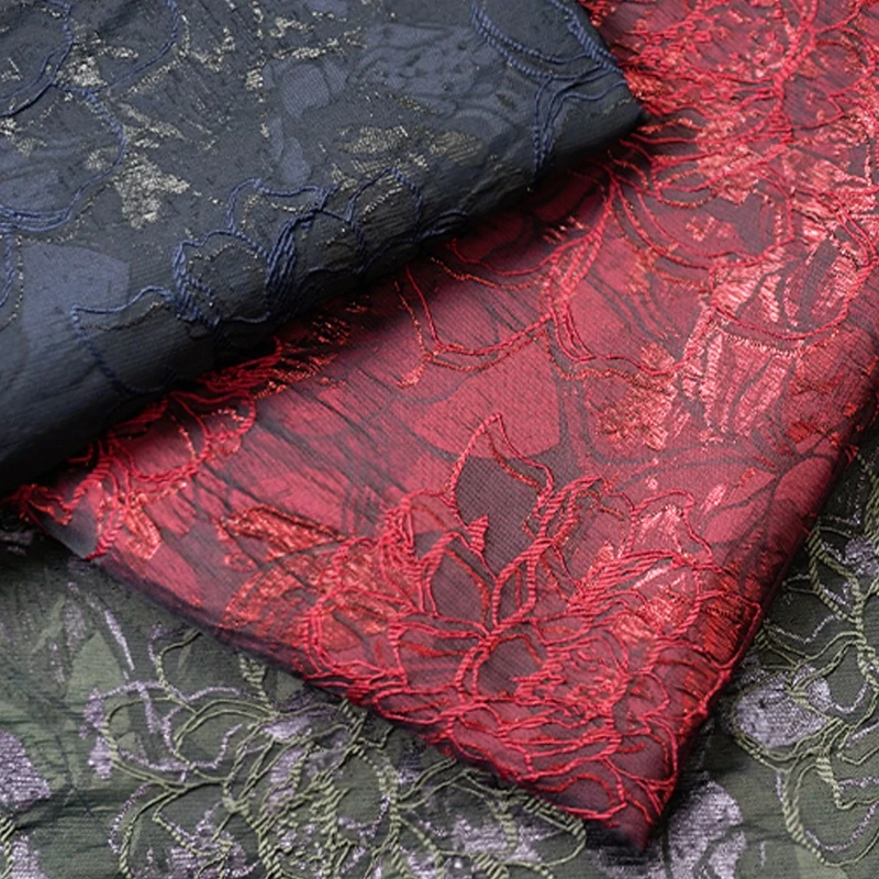 

Ткань жаккардовая в европейском стиле с тиснением, разноцветная, люксовая, для платьев и сумок, окрашенная в массе, с кантом, текстильные аксессуары для одежды