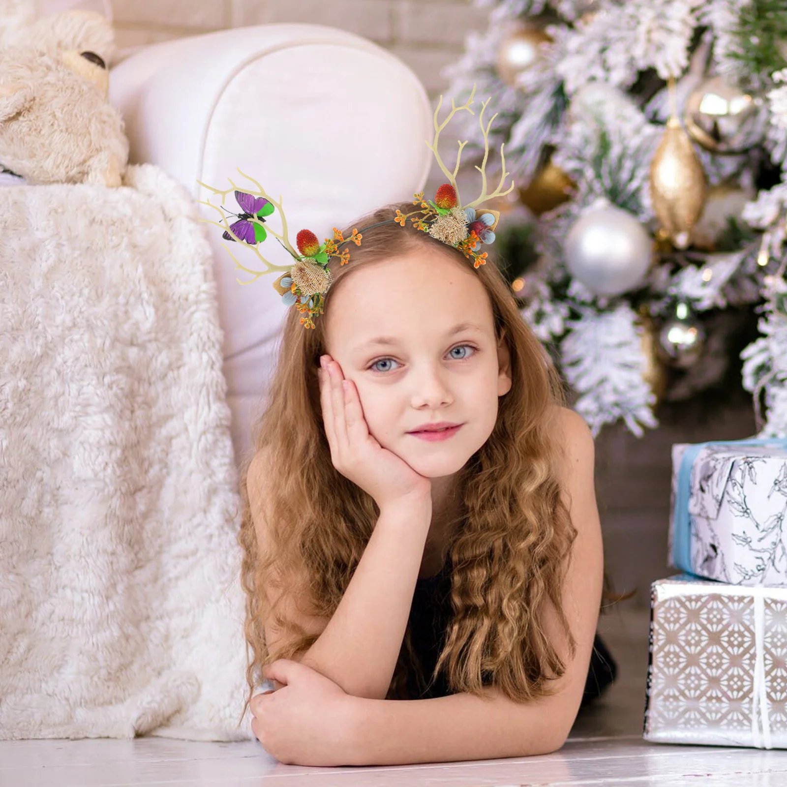 

Festive Antlers Hair Hoops for Children Creative Deer Headband Ideal for Carnival Easter New Year's Eve Celebration Decor