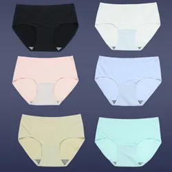 7-12Y Baby Girls Candy Color Panties Kids Girls Ice Silk Seamless Safety Briefs High Quality Elasticity Female Briefs Underpants