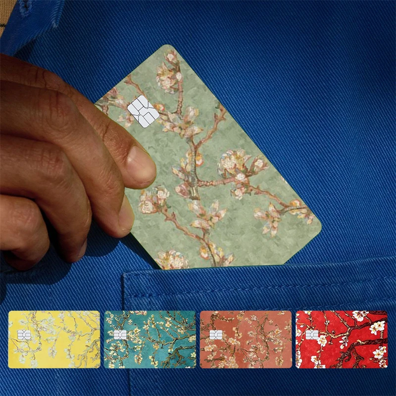 Blossoming Almond Tree Cover Skin Sticker For Credit Card Bank Debit Bus Card Front Side