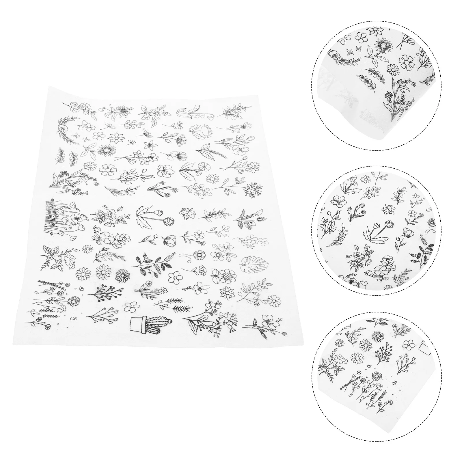 Embroidery Non-woven Fabric Hand Patterns Paper Dissolve Manual Printable Papers DIY Tools Decorative Stabilizers