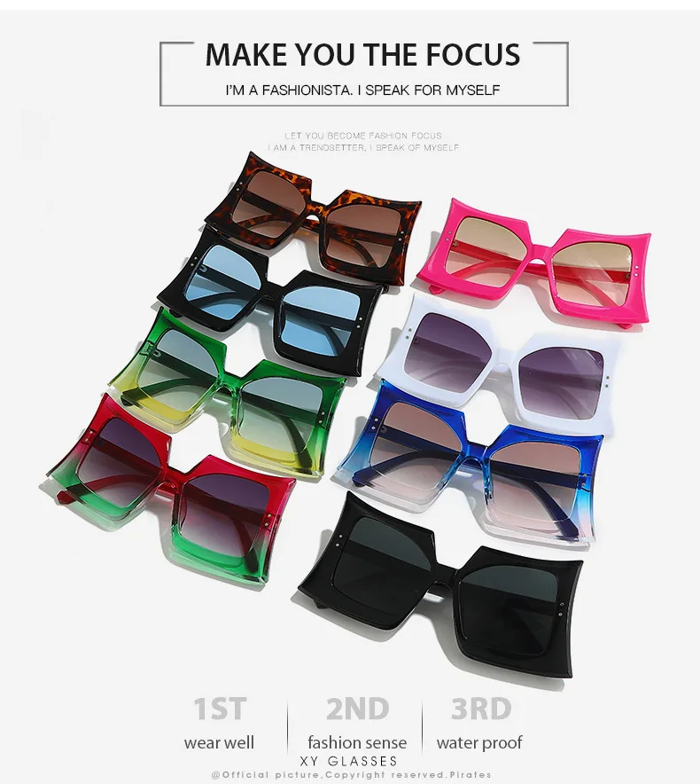 2026 Schmetterlingsförmige Übergroße Sonnenbrille für Damen Trendige Designer Hip-Hop Sonnenbrillen Eckige Shades oculos de sol feminino – Detail 3