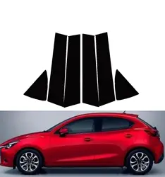 6 шт. полированные столбы для Mazda Demio 2014 2015 2016 2017 2018 2019 для Toyota Yaris R 2016-2020 наклейки на двери окна