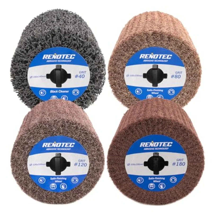 

4" Black Cleaner and Burnishing Wheel Pro Pack 100x100mm Grit 40/80/120/180