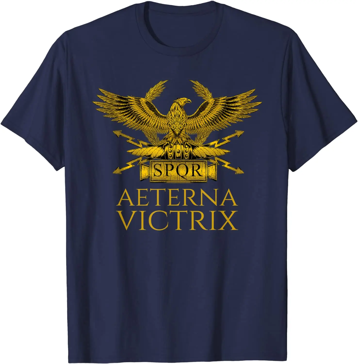 Ancient Rome - Aeterna Victrix - Roman Legionary Eagle SPQR T-Shirt Short Sleeve Casual 100% Cotton O-Neck Summer Tees