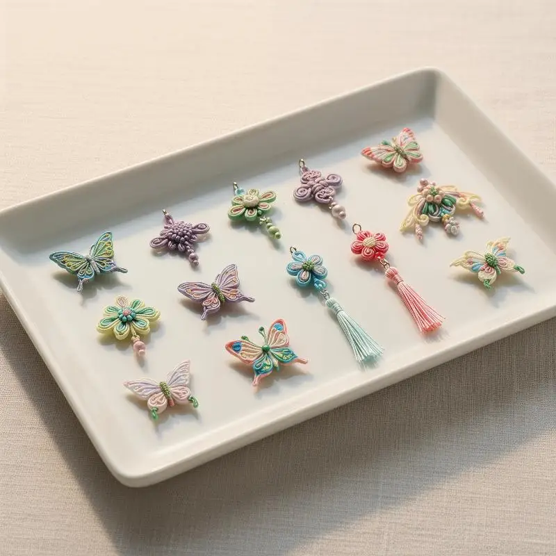 1/6Pcs 3D Silicone Nail Art Mold Retro Flower Vine Chinese Knot Transparent Reusable Nail Carving Stencil For DIY Manicure