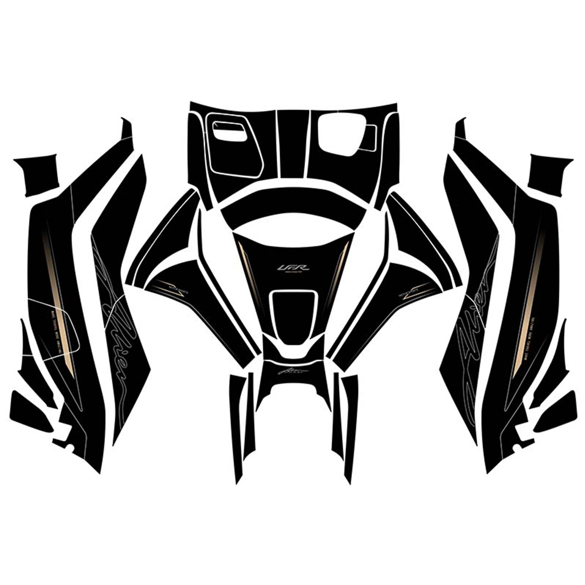 Compatible with Haojue UFR150 Motorcycle Anti Slip Tank Pad Sticker Scratch Resistant Fuel Tank Protector Decal Scooter Accessor 5