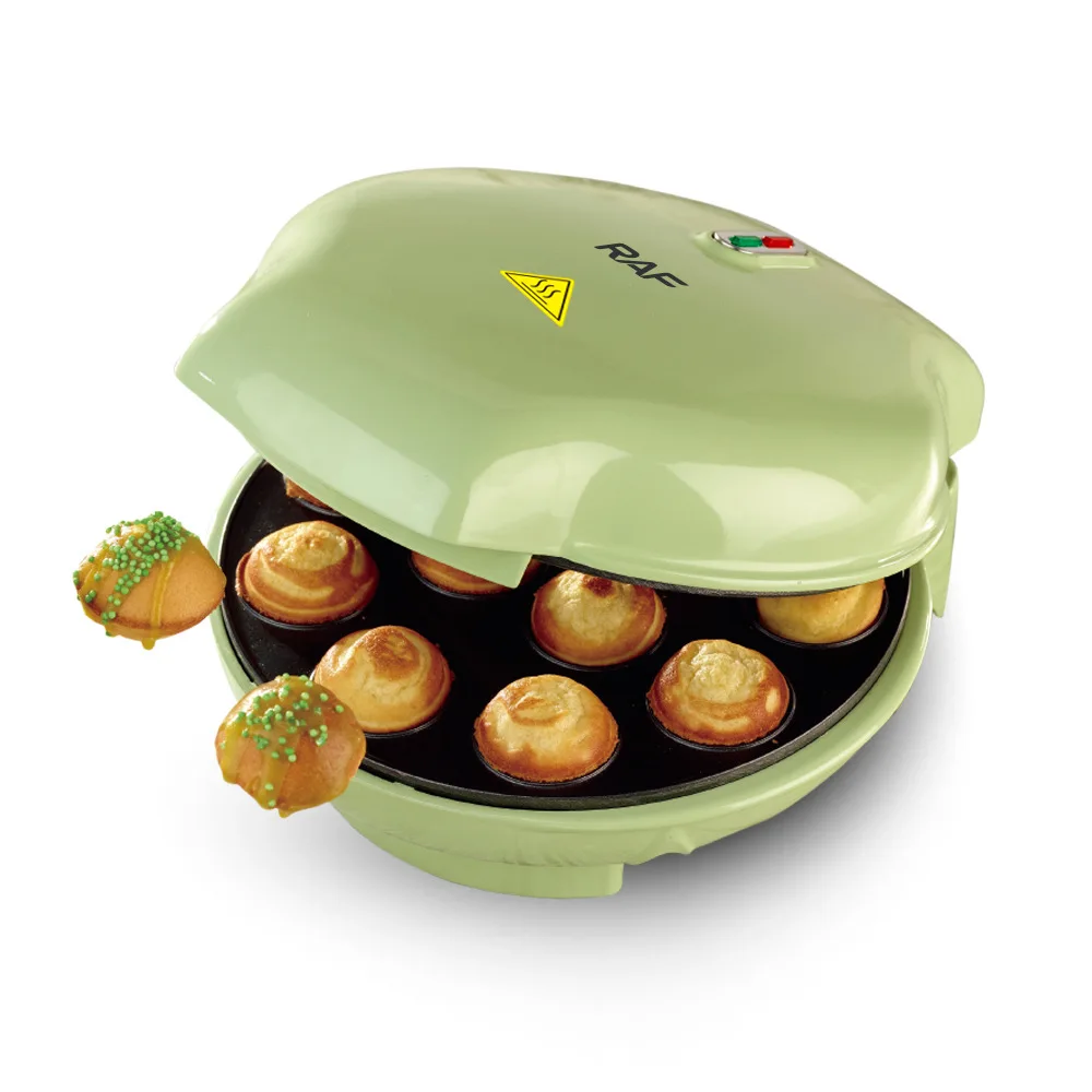 1200W 12Hole Electric Takoyaki Maker Pop Cake Waffle Machine Double Heating Non-Stick Egg Waffle Cake Oven Pancake for Home Kids