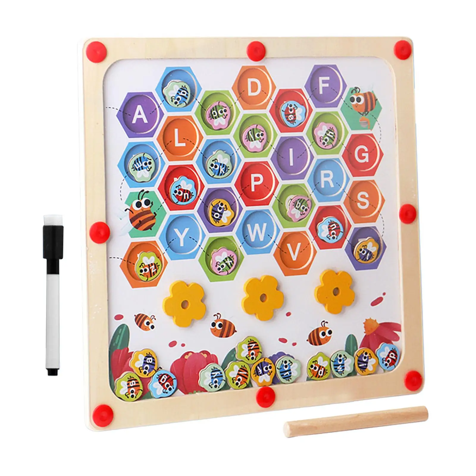 Multifunctional Wooden Board Puzzle Memory Games Blackboard Educational Drawing