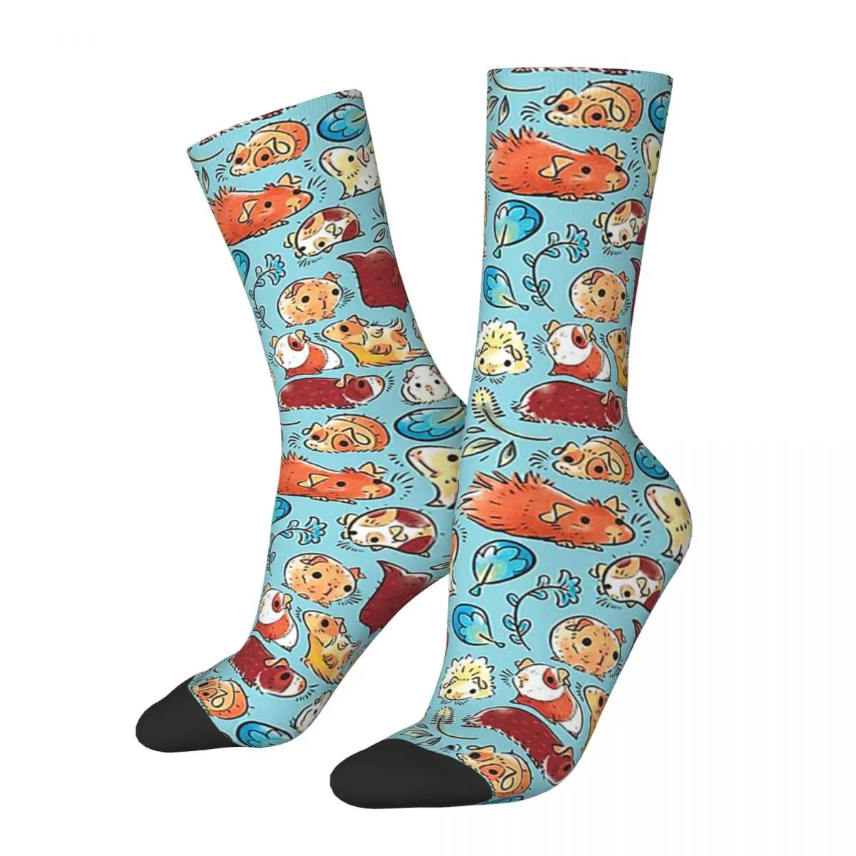 Cochon d'Inde en Chaussettes Bleues Harajuku, Bas sulfToutes Saisons, Accessoires pour Cadeaux Unisexes, Haute Qualité