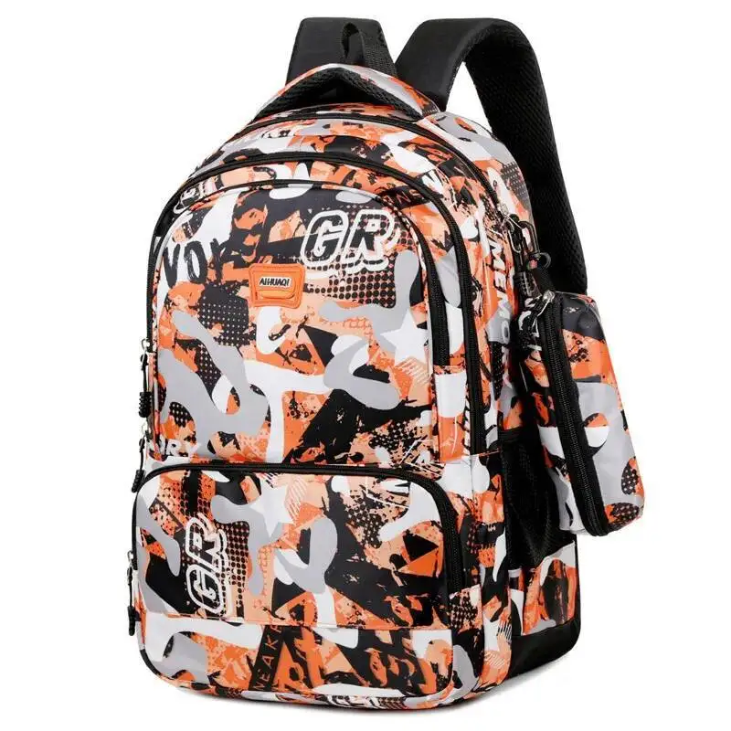 

Men's Camouflage Laptop Bag Middle School Double Shoulder Backpack Large Capacity Casual Travel Computer Case