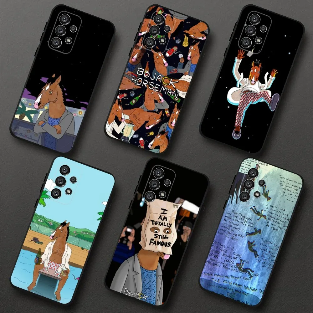 B-BoJack Horseman  Phone Case For Samsung Galaxy A20,A21s,A22,A31,A32,A52,A53,A72,73,A80,A91 Soft Black Cover