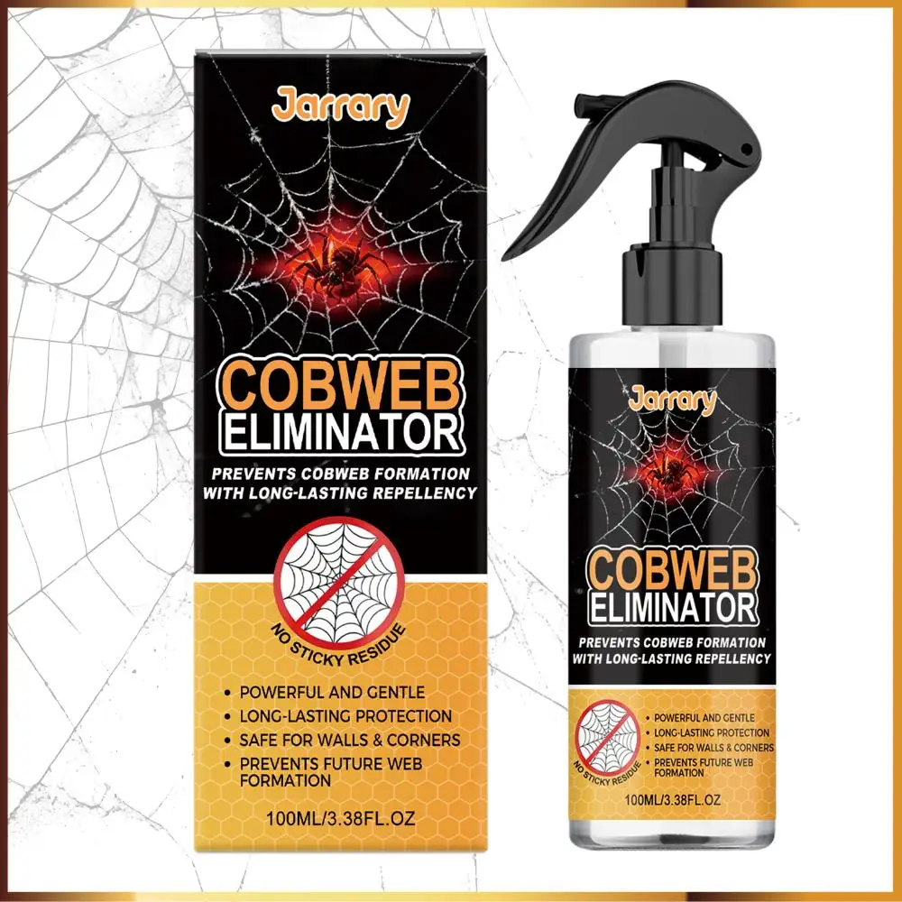 100ML Spider Cobweb Eliminator Prevent Spiderweb Formation Spider Liquid Spray Works Immediately for Kitchen Garage & Basement