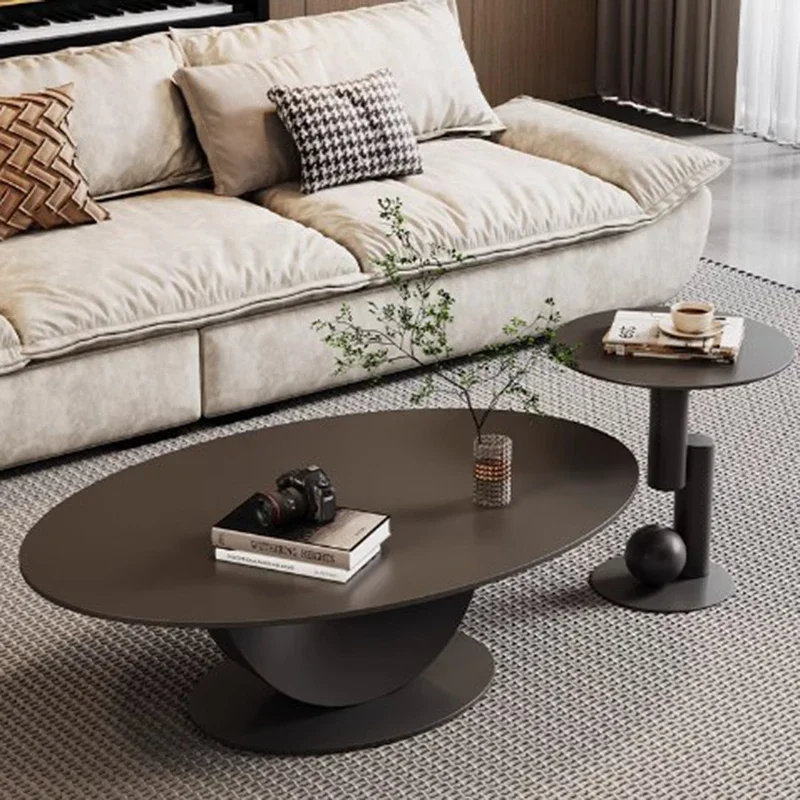 Stone White Bedroom Coffee Table Side Design Floor Curve Rock Design Tables Nordic Beige Unique Mesa Centro Salon Furniture