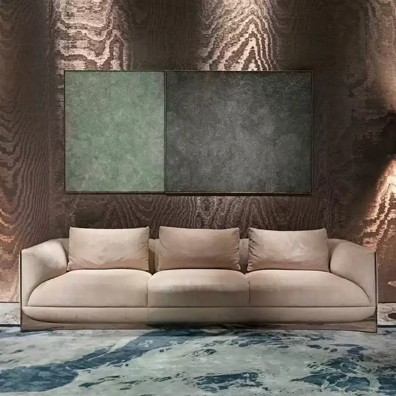 Italian Classic Design Luxury Leather Sofa Set for Villa Living Room Modern 1 2 3 Seater Sectional Couch Furniture