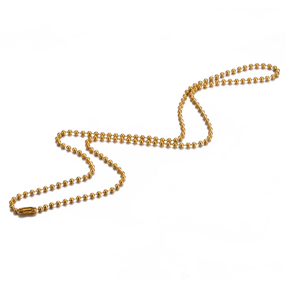 1 Stück goldfarbene Edelstahl-Kugelkette, Länge 15cm-100cm – Detail 4