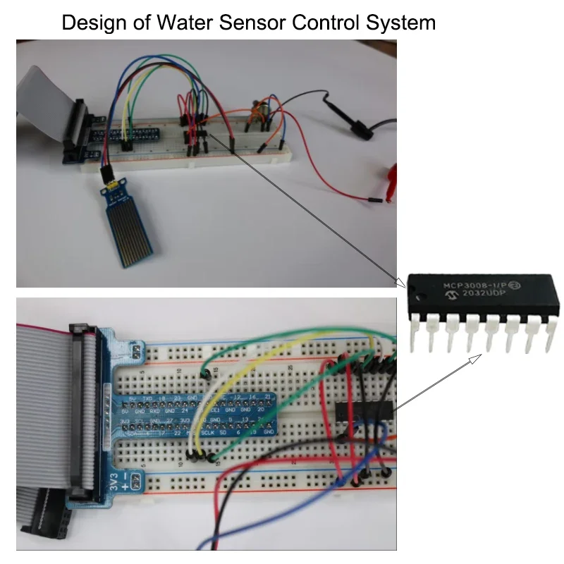 MCP3008-I/P Mcp3008 DIP-16 Mcp 8-Channel 10-Bit ADC with SPI Interface for Raspberry Pi Digital to Analog Converter