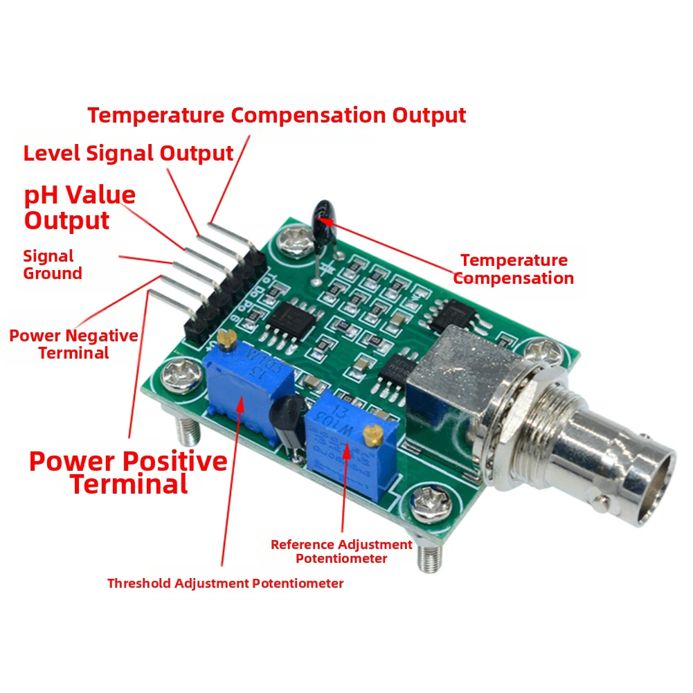 Módulo Sensor de pH de Precisão para Aplicações Arduino em Agricultura e Monitoramento Ambiental de Solo e Água