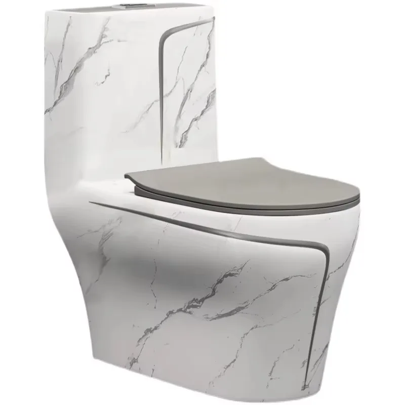 Best Selling Gray Modern Siphon Integrated Design Drainage Ceramic Sanitary Ware Bathroom Concealed One-Piece Toilet