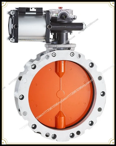 Aluminum Alloy Pneumatic Powder Butterfly Valve Single/double Flange Cement Mixing Station Special Dust Butterfly DN100-DN400
