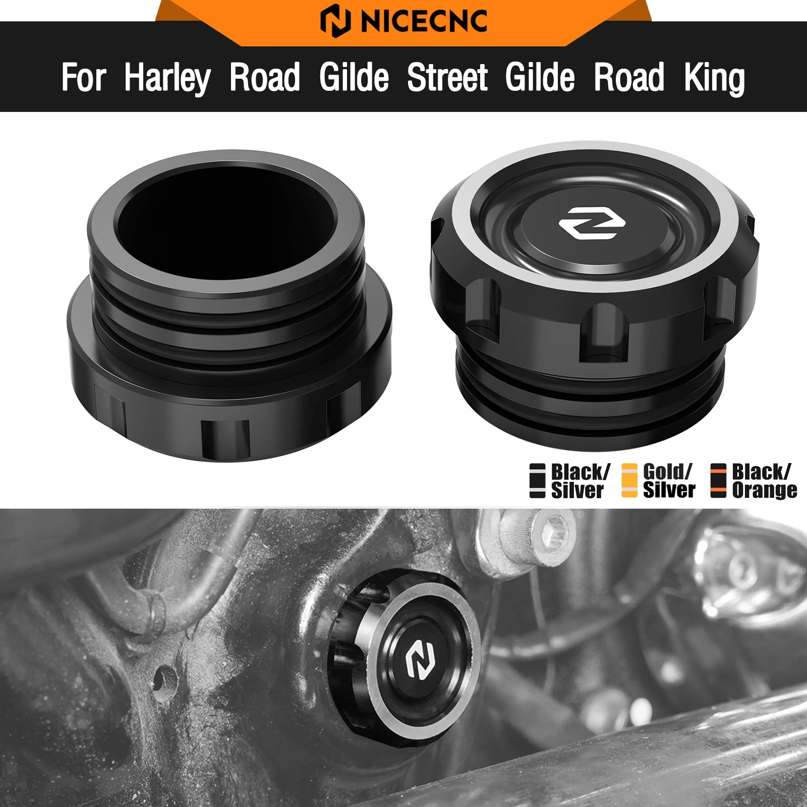 

For Harley Street Glide FLHX 2017-2024 Frame Hole Plug Road Glide FLTRX Road King Classic FLHRC Police FLHP Electra Glide FLHT