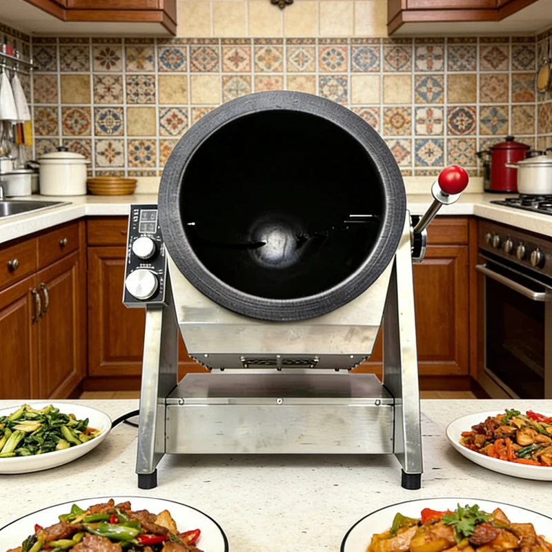 

Коммерческая малогабаритная кухонная машина с регулируемой мощностью (газ/электричество), специально для приготовления жареного риса на вынос