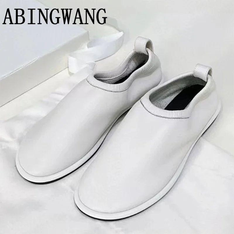 2026 Spring New Suede Leather Flats Loafers Shoes for Women Slip On Casual Ladies Daily Shoes Lazy Shoes Women Casual Shoes